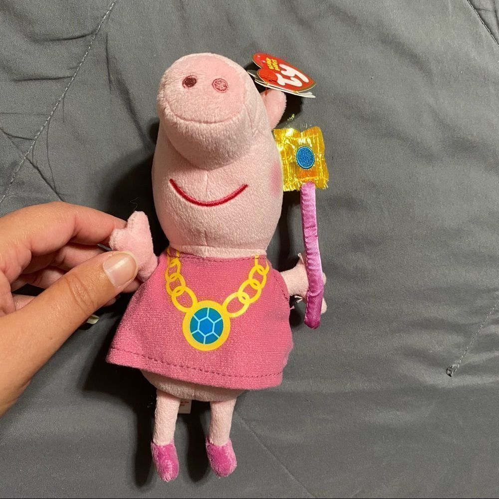 TY Beanies Buddy 10" Plush Peppa Pig Princess Peppa